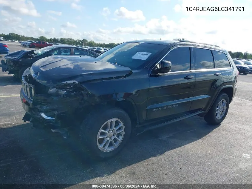 2020 Jeep Grand Cherokee Laredo E 4X2 VIN: 1C4RJEAG6LC341791 Lot: 39474396