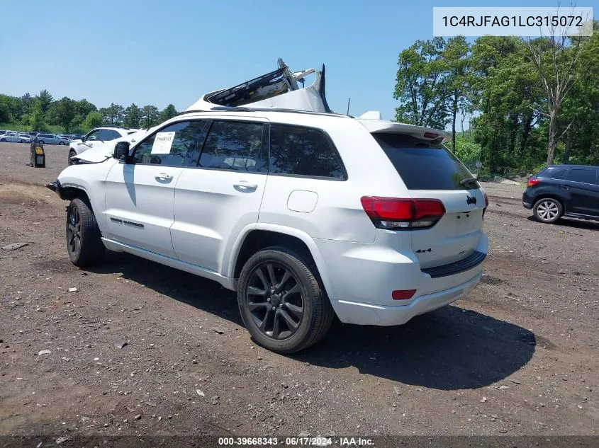 2020 Jeep Grand Cherokee Altitude 4X4 VIN: 1C4RJFAG1LC315072 Lot: 39668343