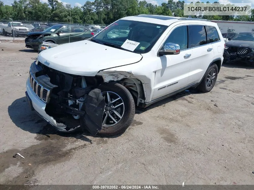 2020 Jeep Grand Cherokee Limited 4X4 VIN: 1C4RJFBG8LC144237 Lot: 39702052