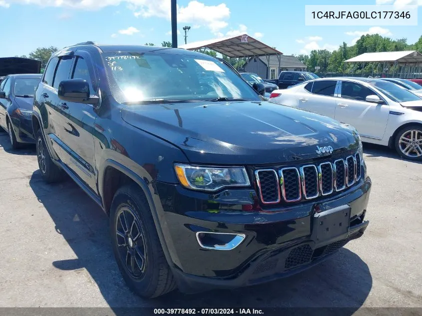 2020 Jeep Grand Cherokee Laredo E 4X4 VIN: 1C4RJFAG0LC177346 Lot: 39778492