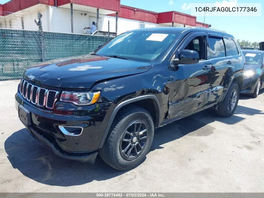 2020 Jeep Grand Cherokee Laredo E 4X4 VIN: 1C4RJFAG0LC177346 Lot: 39778492