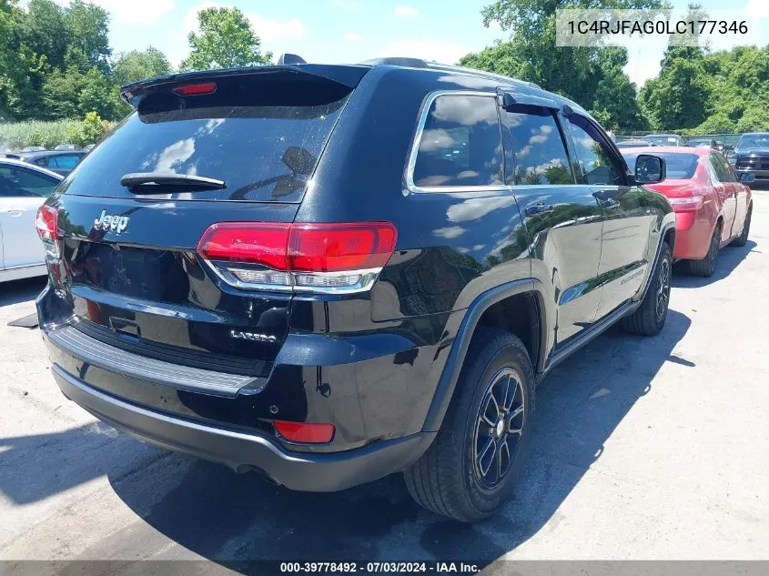 2020 Jeep Grand Cherokee Laredo E 4X4 VIN: 1C4RJFAG0LC177346 Lot: 39778492