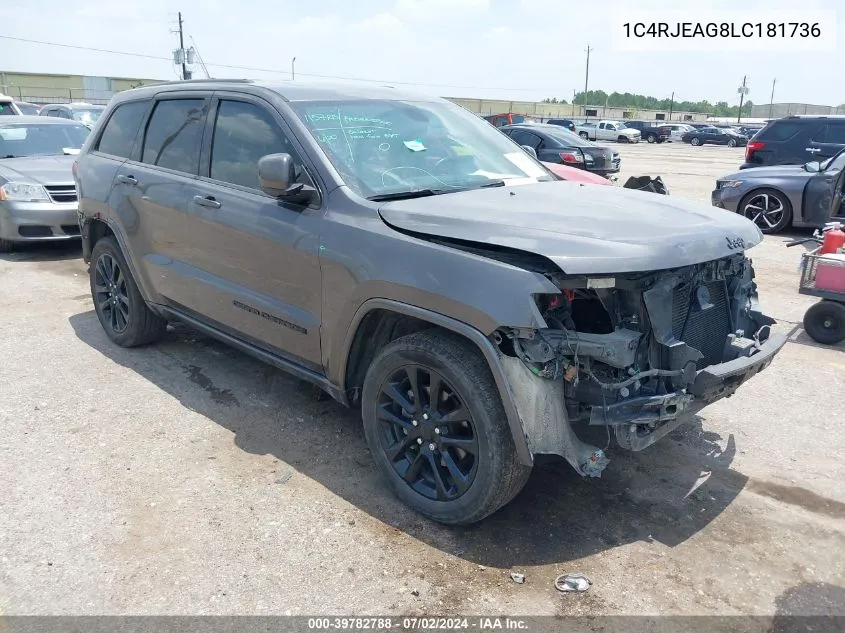 2020 Jeep Grand Cherokee Altitude 4X2 VIN: 1C4RJEAG8LC181736 Lot: 39782788