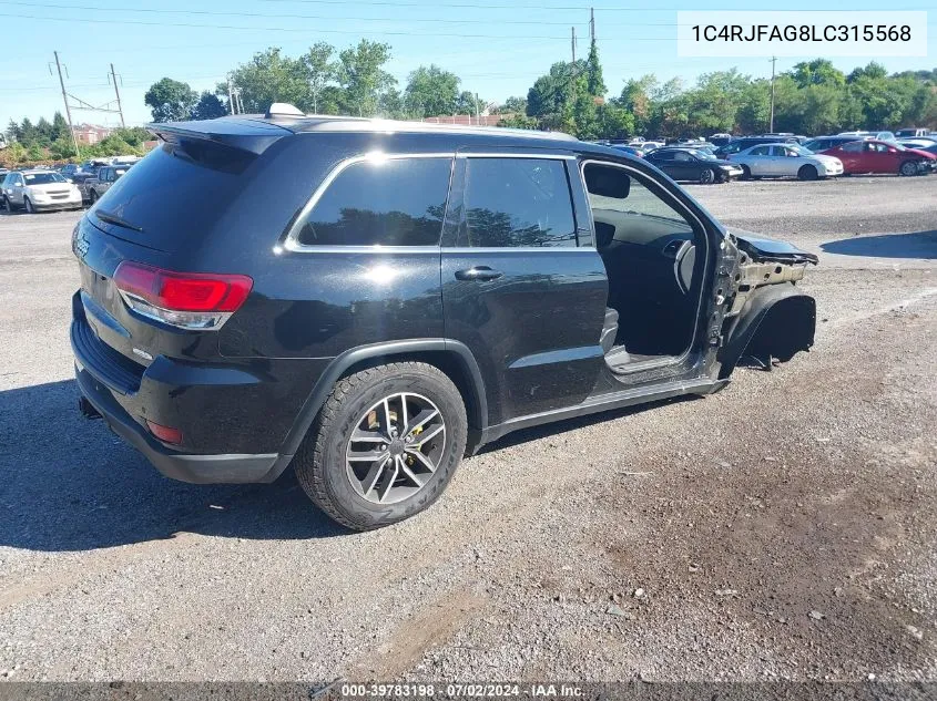 2020 Jeep Grand Cherokee North Edition 4X4 VIN: 1C4RJFAG8LC315568 Lot: 39783198