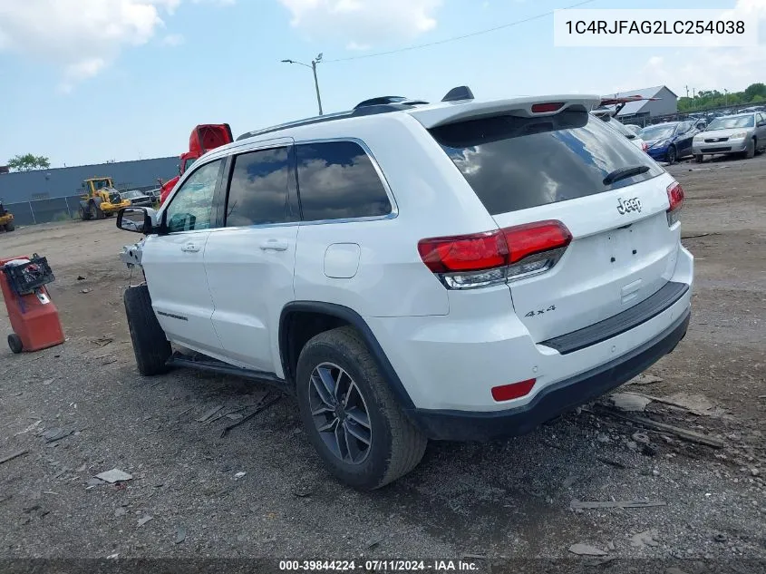 2020 Jeep Grand Cherokee North Edition 4X4 VIN: 1C4RJFAG2LC254038 Lot: 39844224