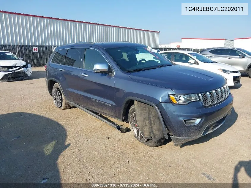 1C4RJEBG7LC202011 2020 Jeep Grand Cherokee Limited 4X2