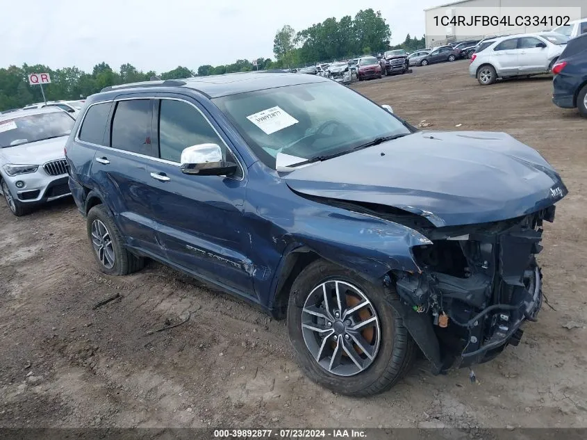 2020 Jeep Grand Cherokee Limited 4X4 VIN: 1C4RJFBG4LC334102 Lot: 39892877