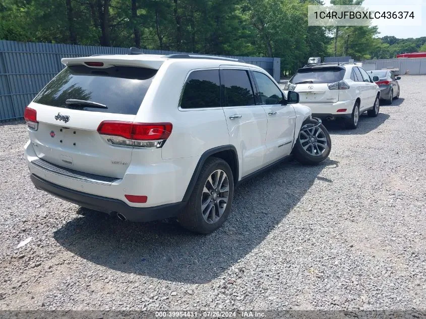 2020 Jeep Grand Cherokee Limited 4X4 VIN: 1C4RJFBGXLC436374 Lot: 39954431