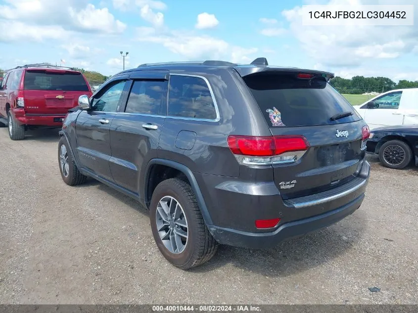 2020 Jeep Grand Cherokee Limited 4X4 VIN: 1C4RJFBG2LC304452 Lot: 40010444