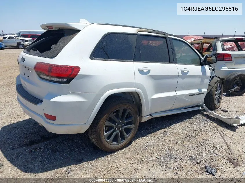 2020 Jeep Grand Cherokee Altitude 4X2 VIN: 1C4RJEAG6LC295816 Lot: 40043358