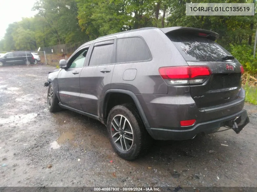 2020 Jeep Grand Cherokee Trailhawk 4X4 VIN: 1C4RJFLG1LC135619 Lot: 40057930