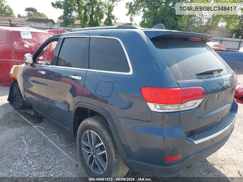 2020 Jeep Grand Cherokee Limited 4X2 VIN: 1C4RJEBG8LC348417 Lot: 40061572