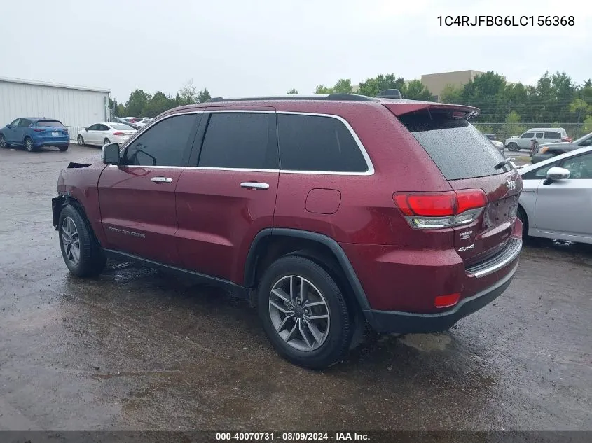 2020 Jeep Grand Cherokee Limited 4X4 VIN: 1C4RJFBG6LC156368 Lot: 40070731