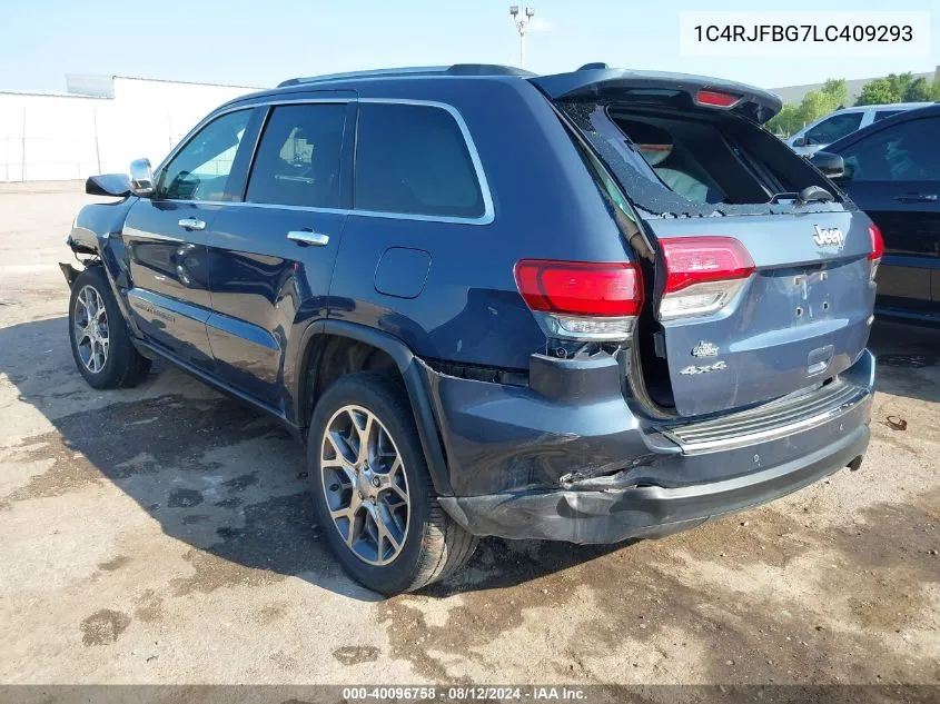 1C4RJFBG7LC409293 2020 Jeep Grand Cherokee Limited 4X4