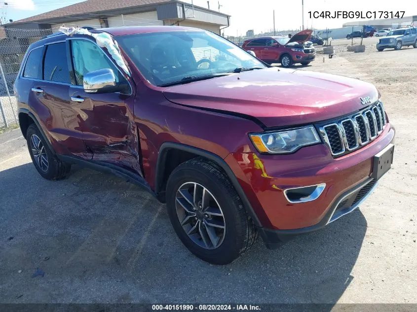 2020 Jeep Grand Cherokee Limited VIN: 1C4RJFBG9LC173147 Lot: 40151990