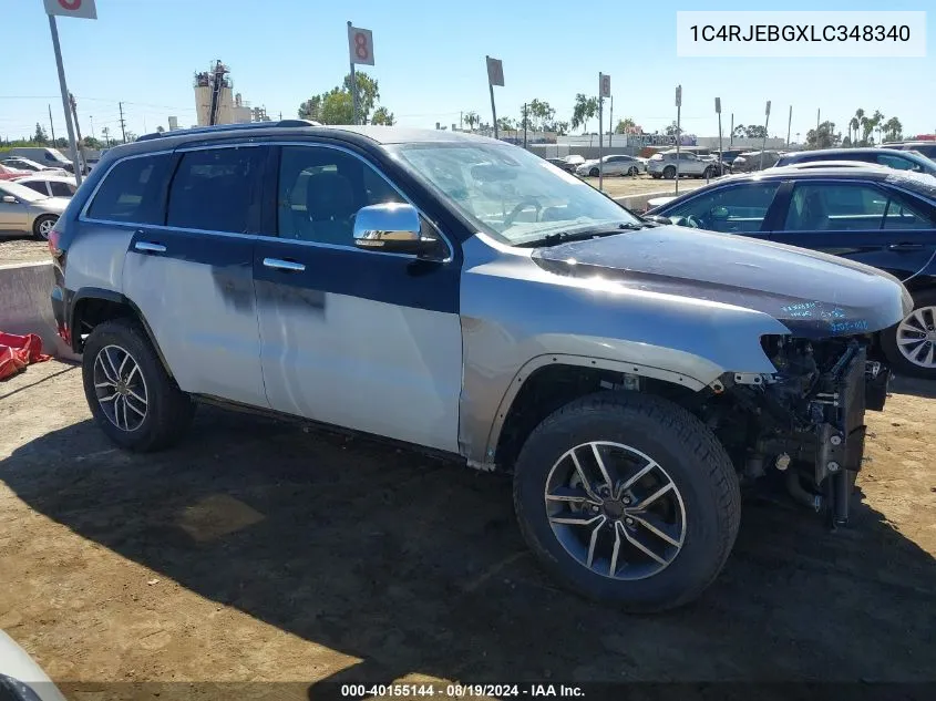 2020 Jeep Grand Cherokee Limited 4X2 VIN: 1C4RJEBGXLC348340 Lot: 40155144