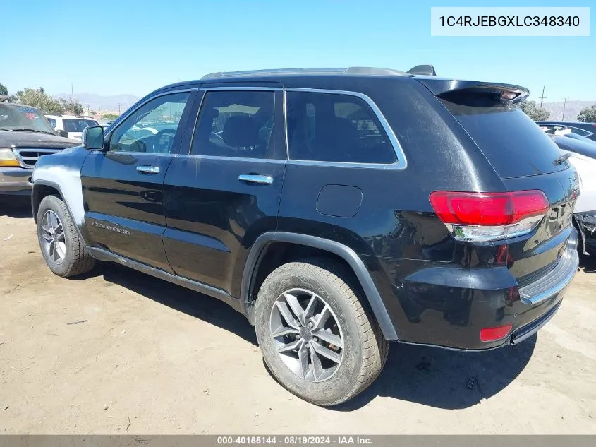 2020 Jeep Grand Cherokee Limited 4X2 VIN: 1C4RJEBGXLC348340 Lot: 40155144