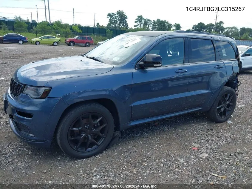 2020 Jeep Grand Cherokee Limited X 4X4 VIN: 1C4RJFBG7LC315267 Lot: 40170624