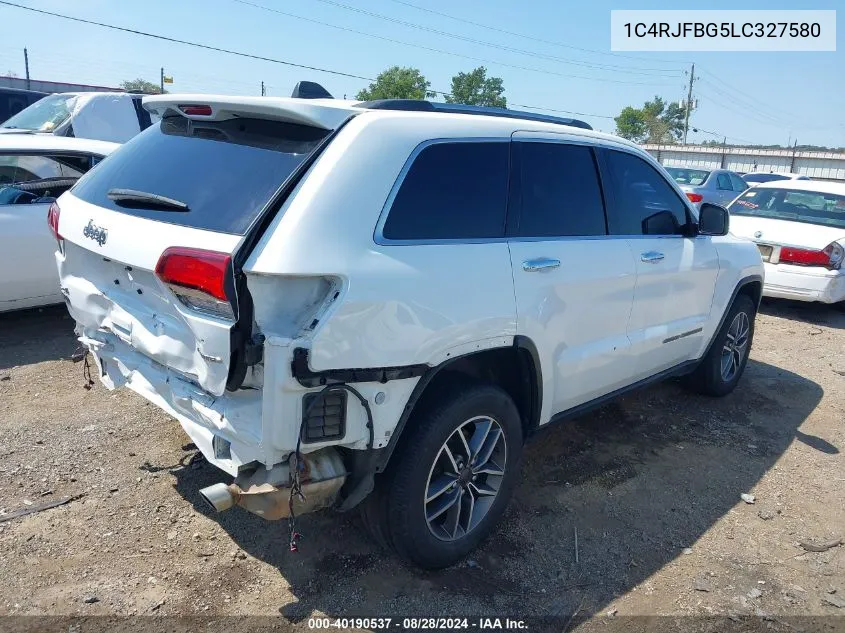 1C4RJFBG5LC327580 2020 Jeep Grand Cherokee Limited 4X4