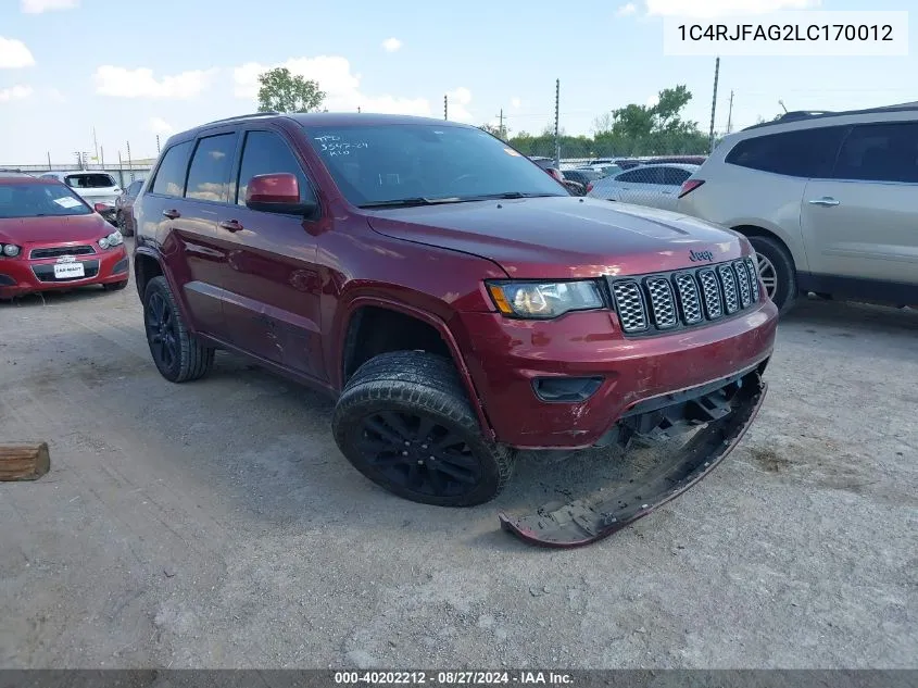 2020 Jeep Grand Cherokee Altitude 4X4 VIN: 1C4RJFAG2LC170012 Lot: 40202212