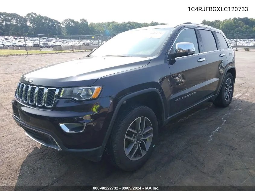 2020 Jeep Grand Cherokee Limited 4X4 VIN: 1C4RJFBGXLC120733 Lot: 40222732