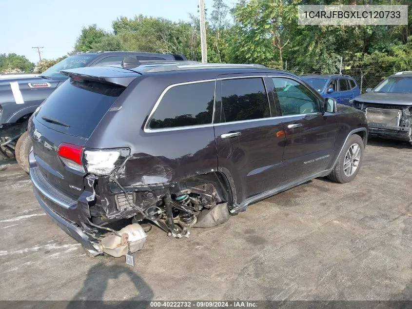 2020 Jeep Grand Cherokee Limited 4X4 VIN: 1C4RJFBGXLC120733 Lot: 40222732