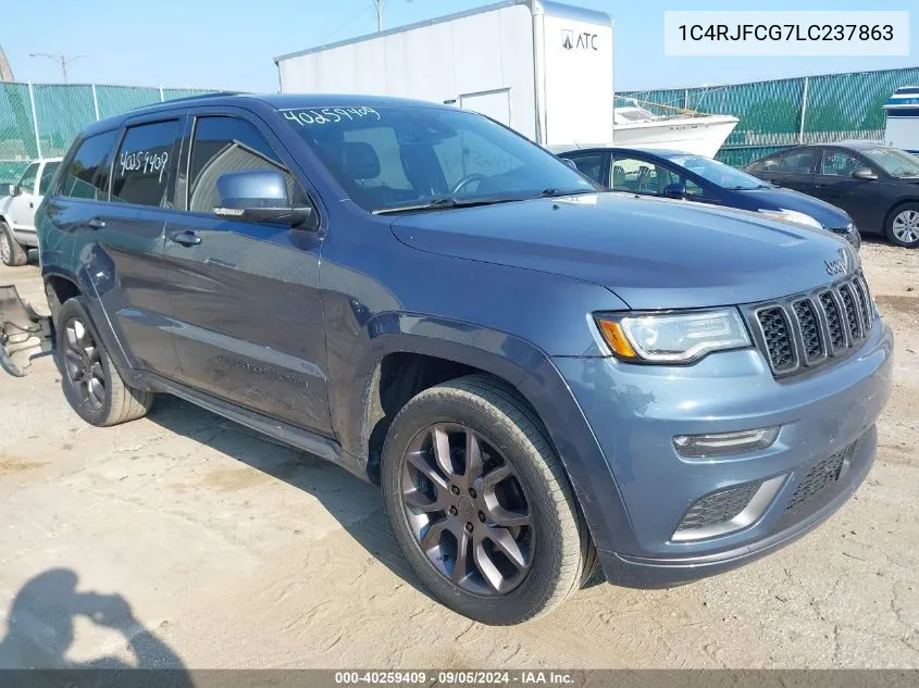 2020 Jeep Grand Cherokee Overland VIN: 1C4RJFCG7LC237863 Lot: 40259409