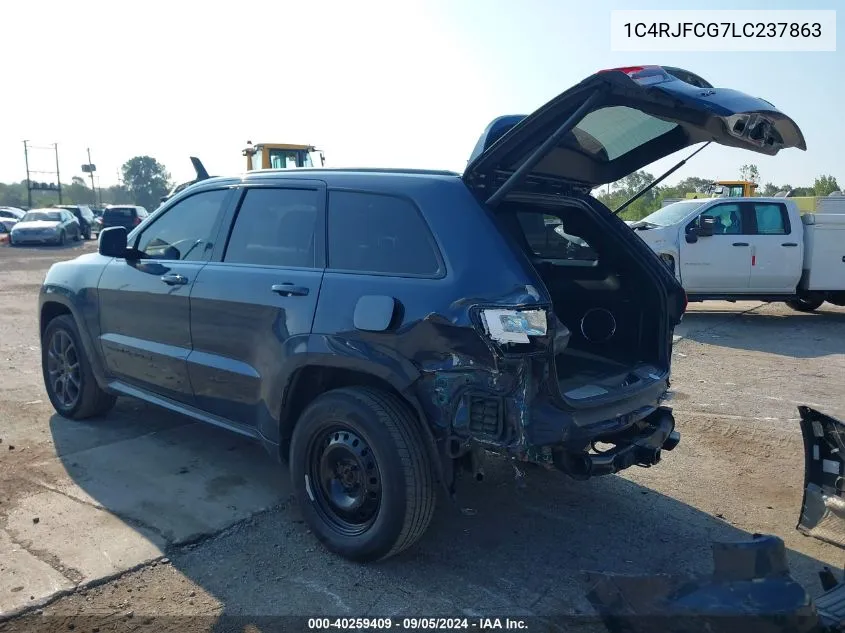 2020 Jeep Grand Cherokee Overland VIN: 1C4RJFCG7LC237863 Lot: 40259409