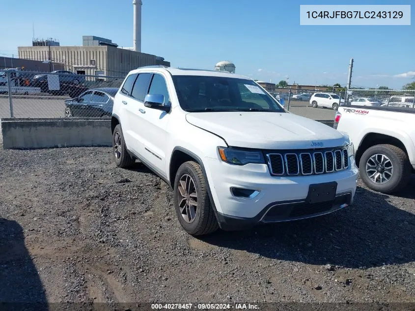 2020 Jeep Grand Cherokee Limited 4X4 VIN: 1C4RJFBG7LC243129 Lot: 40278457