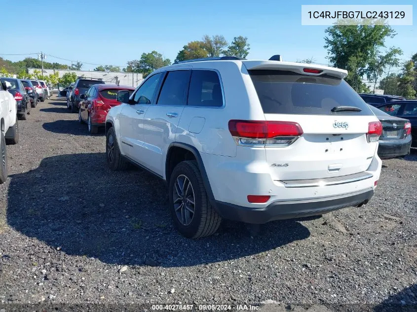 2020 Jeep Grand Cherokee Limited 4X4 VIN: 1C4RJFBG7LC243129 Lot: 40278457