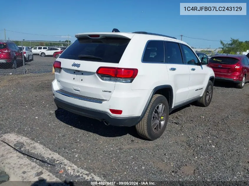 2020 Jeep Grand Cherokee Limited 4X4 VIN: 1C4RJFBG7LC243129 Lot: 40278457