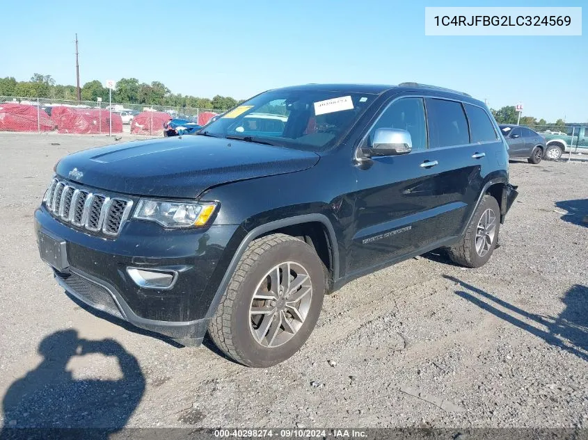 2020 Jeep Grand Cherokee Limited 4X4 VIN: 1C4RJFBG2LC324569 Lot: 40298274