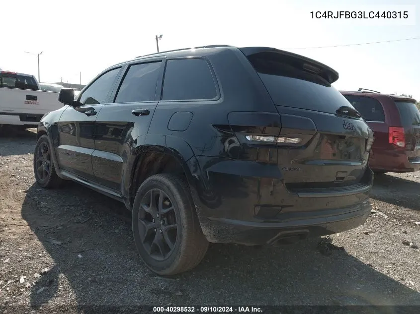 2020 Jeep Grand Cherokee Limited VIN: 1C4RJFBG3LC440315 Lot: 40298532