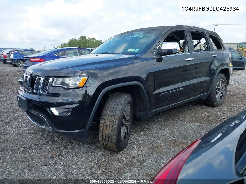 1C4RJFBG0LC425934 2020 Jeep Grand Cherokee Limited 4X4