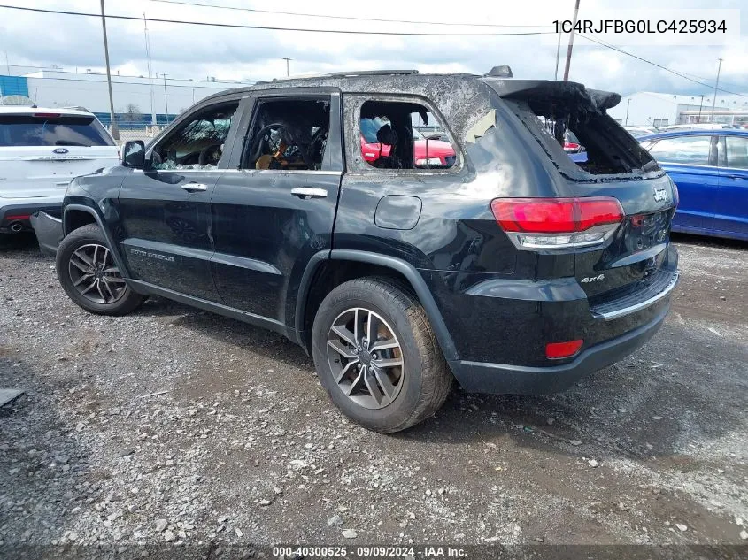 1C4RJFBG0LC425934 2020 Jeep Grand Cherokee Limited 4X4