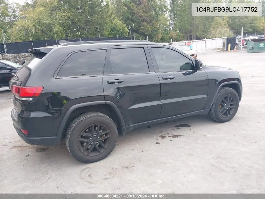 2020 Jeep Grand Cherokee Limited VIN: 1C4RJFBG9LC417752 Lot: 40304221