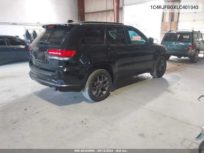 2020 Jeep Grand Cherokee Limited X 4X4 VIN: 1C4RJFBGXLC401043 Lot: 40320994