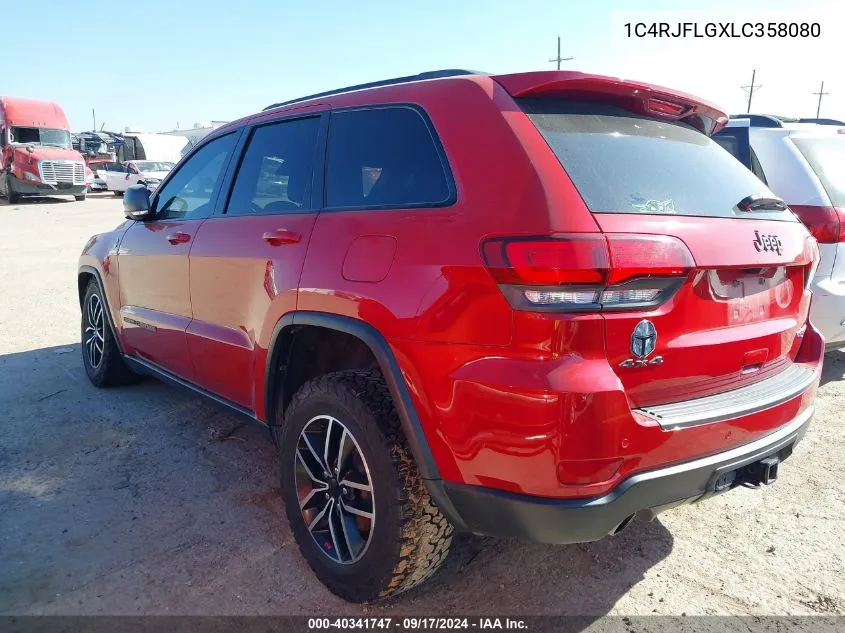 2020 Jeep Grand Cherokee Trailhawk 4X4 VIN: 1C4RJFLGXLC358080 Lot: 40341747