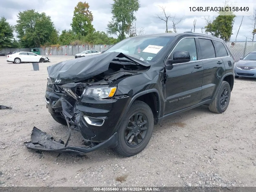 2020 Jeep Grand Cherokee Laredo E 4X4 VIN: 1C4RJFAG3LC158449 Lot: 40355460