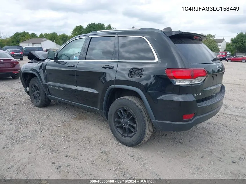 2020 Jeep Grand Cherokee Laredo E 4X4 VIN: 1C4RJFAG3LC158449 Lot: 40355460