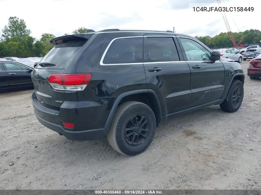 1C4RJFAG3LC158449 2020 Jeep Grand Cherokee Laredo E 4X4