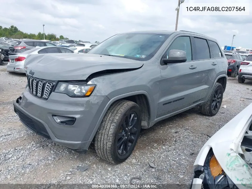 2020 Jeep Grand Cherokee Altitude 4X4 VIN: 1C4RJFAG8LC207564 Lot: 40356368