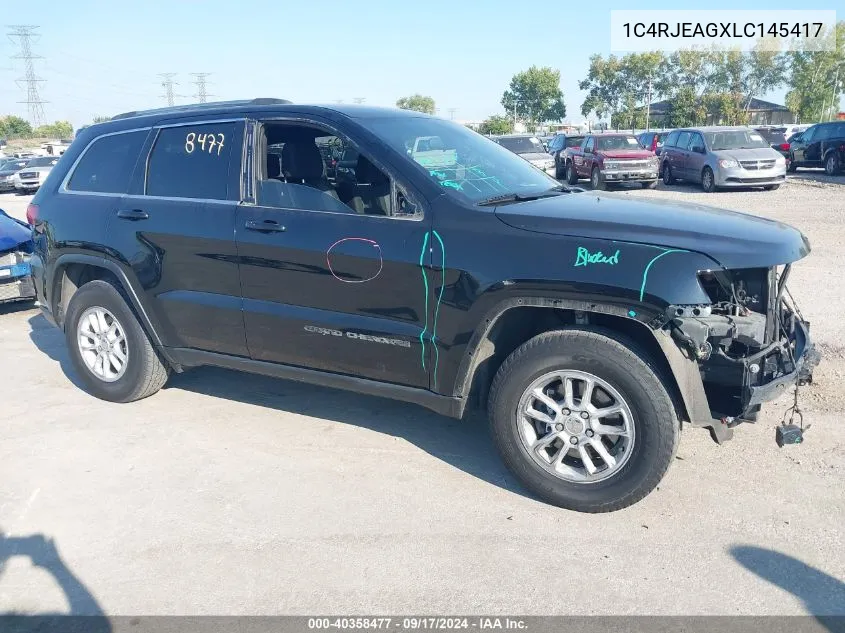 2020 Jeep Grand Cherokee Laredo VIN: 1C4RJEAGXLC145417 Lot: 40358477