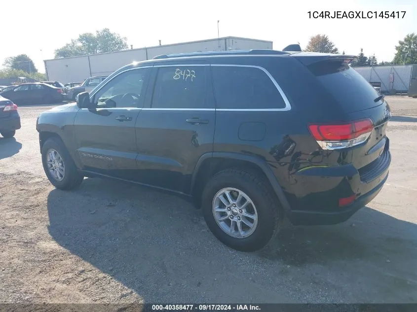 1C4RJEAGXLC145417 2020 Jeep Grand Cherokee Laredo