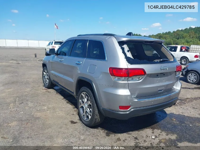 2020 Jeep Grand Cherokee Limited 4X2 VIN: 1C4RJEBG4LC429785 Lot: 40398927