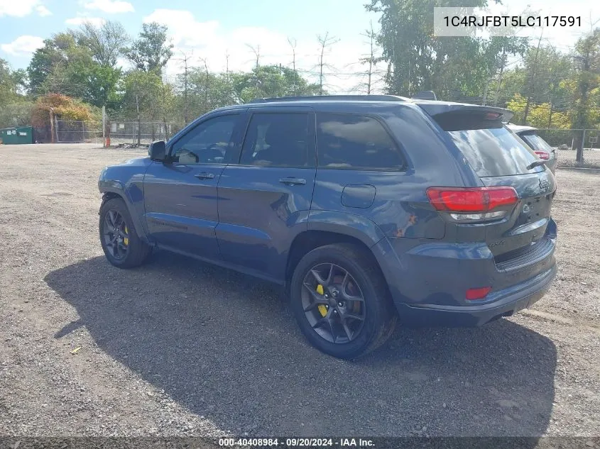 2020 Jeep Grand Cherokee Limited X 4X4 VIN: 1C4RJFBT5LC117591 Lot: 40408984