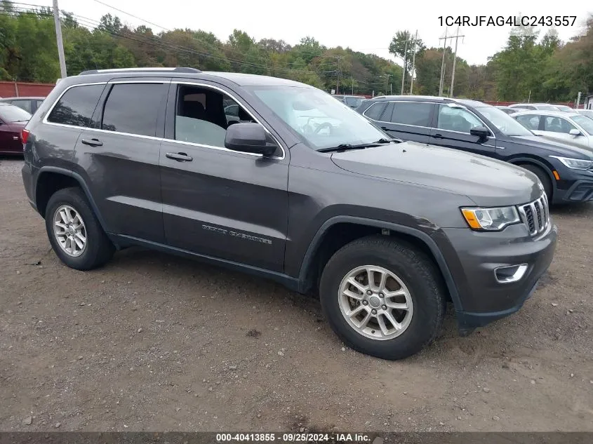 2020 Jeep Grand Cherokee Laredo E 4X4 VIN: 1C4RJFAG4LC243557 Lot: 40413855