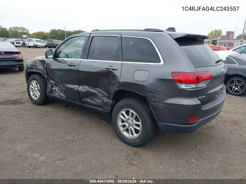 2020 Jeep Grand Cherokee Laredo E 4X4 VIN: 1C4RJFAG4LC243557 Lot: 40413855