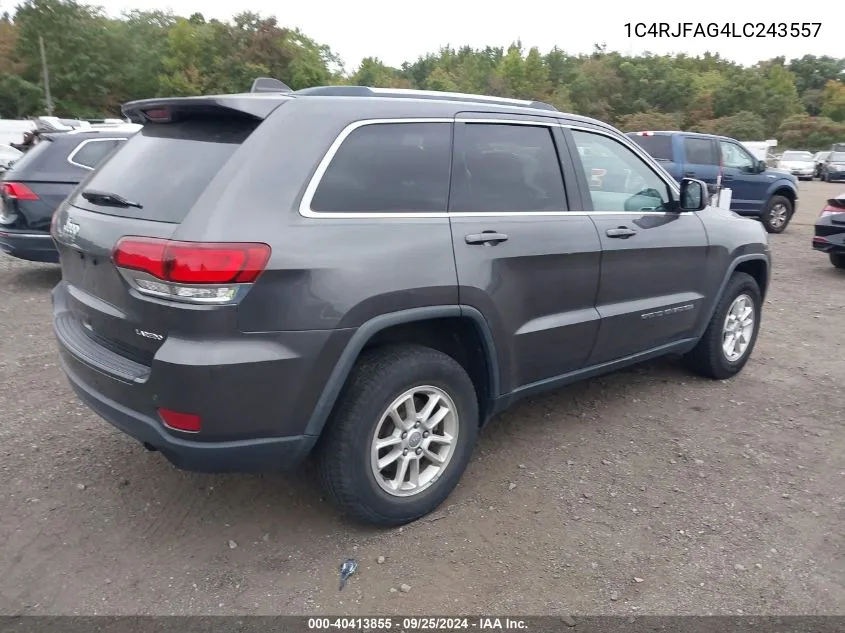 2020 Jeep Grand Cherokee Laredo E 4X4 VIN: 1C4RJFAG4LC243557 Lot: 40413855