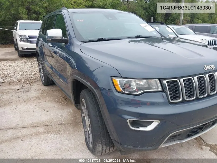 2020 Jeep Grand Cherokee Limited 4X4 VIN: 1C4RJFBG3LC143030 Lot: 40417738